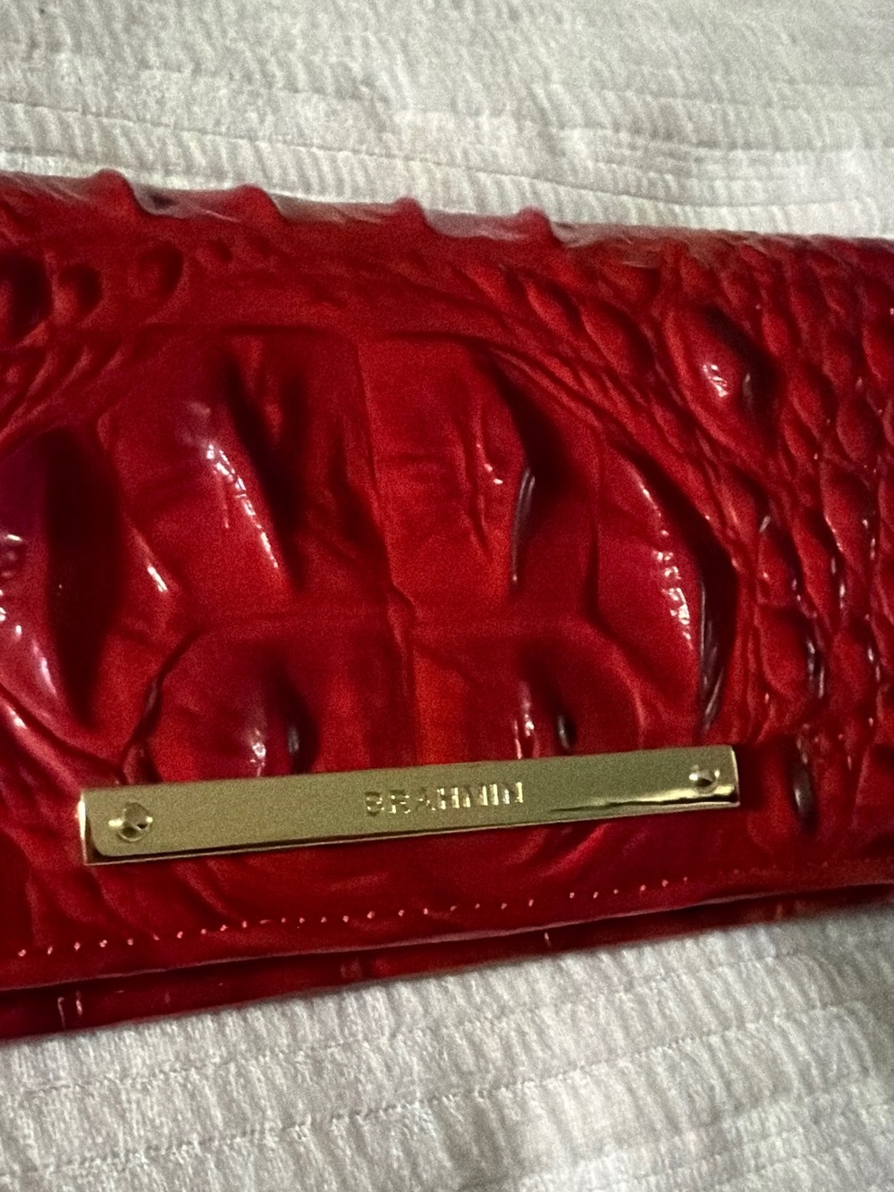 Brahmin Red Croc-Embossed Ady Wallet - Picture 3 of 13